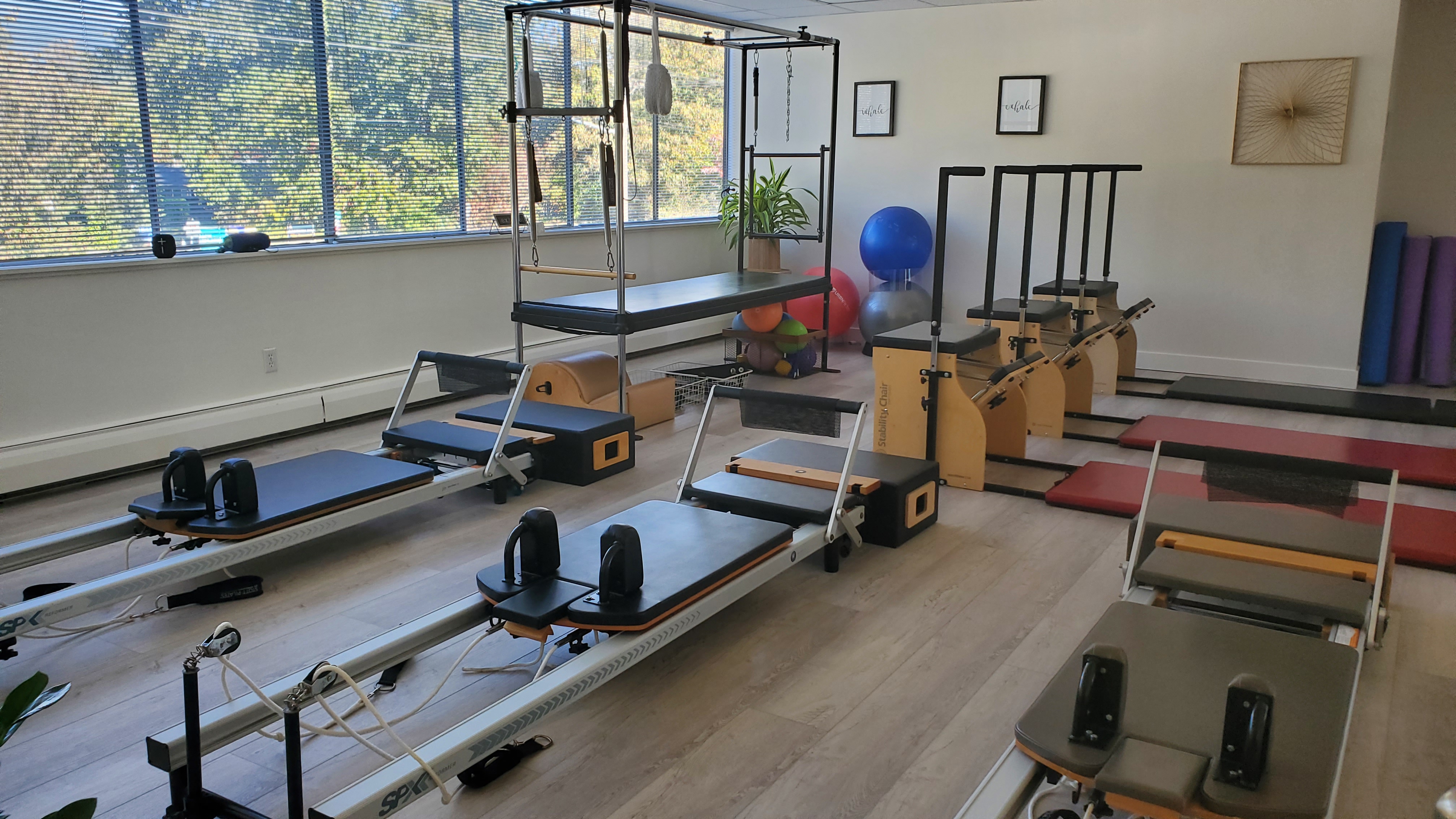 Interior of the Energy Pilates studio in North Vancouver